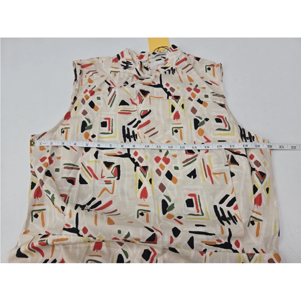 NWT MM.LaFleur Oona 1.0 Midi Dress in Cream with Black, Red & Green Print - Picture 8 of 13